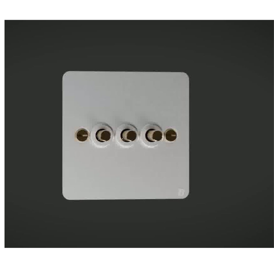 3 Gang 2 Way Switch - Silver