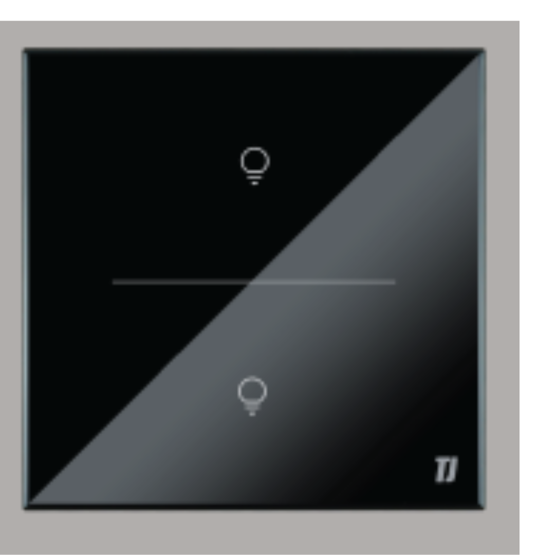 Smart 2 Gang Switch - Black