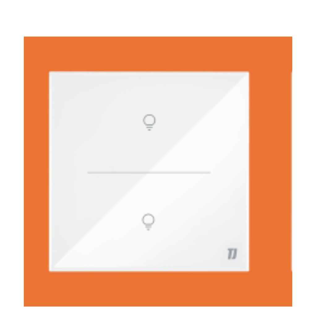 Smart 2 Gang Switch - White