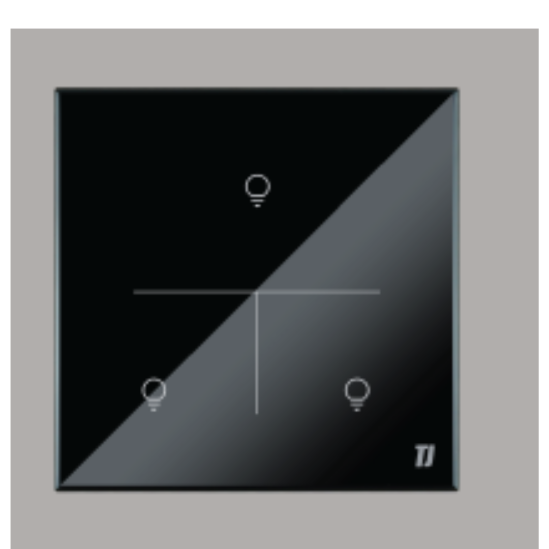 Smart 3 Gang Switch - Black