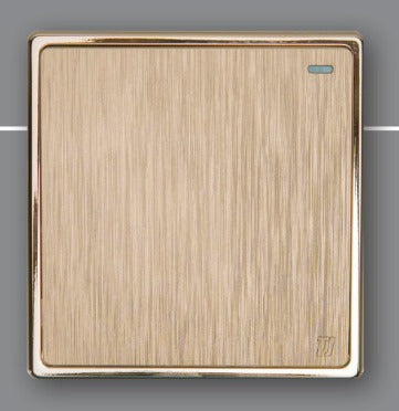 1 Gang 1 Way Switch - Gold