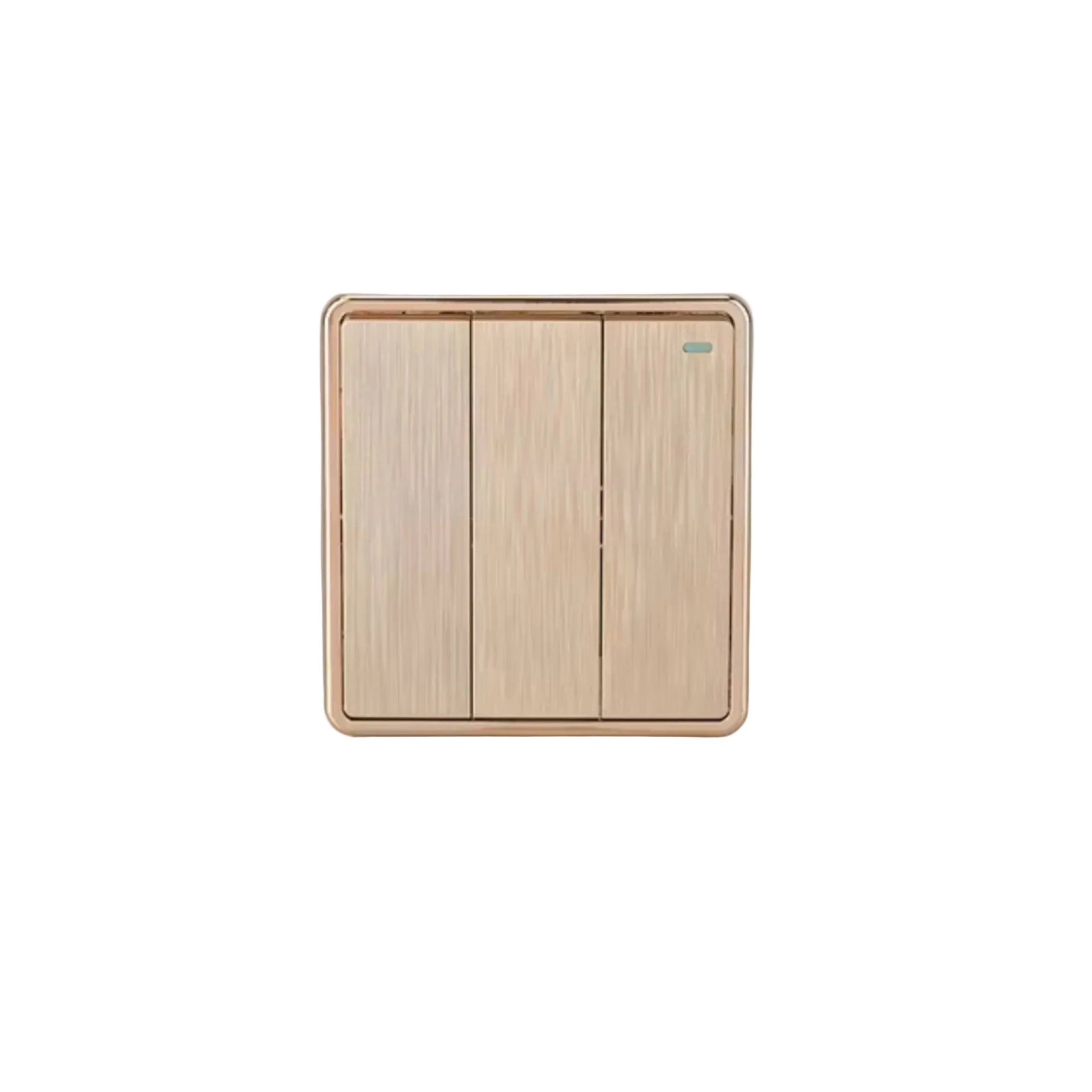 3 Gang 1 Way Switch - Gold