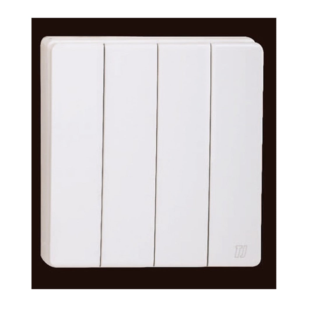 4 Gang 1 Way Switch - White
