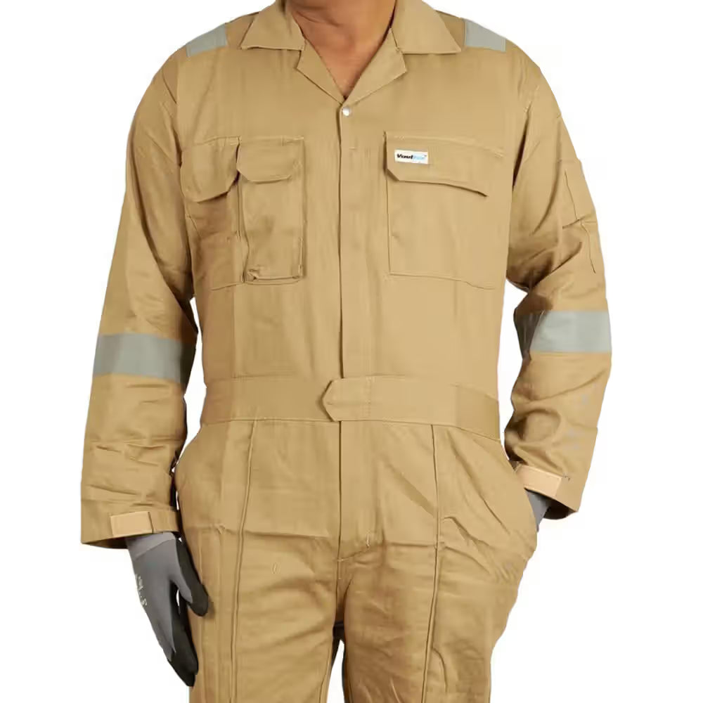 Vaultex ETD 240GSM Cotton Coverall , Beige