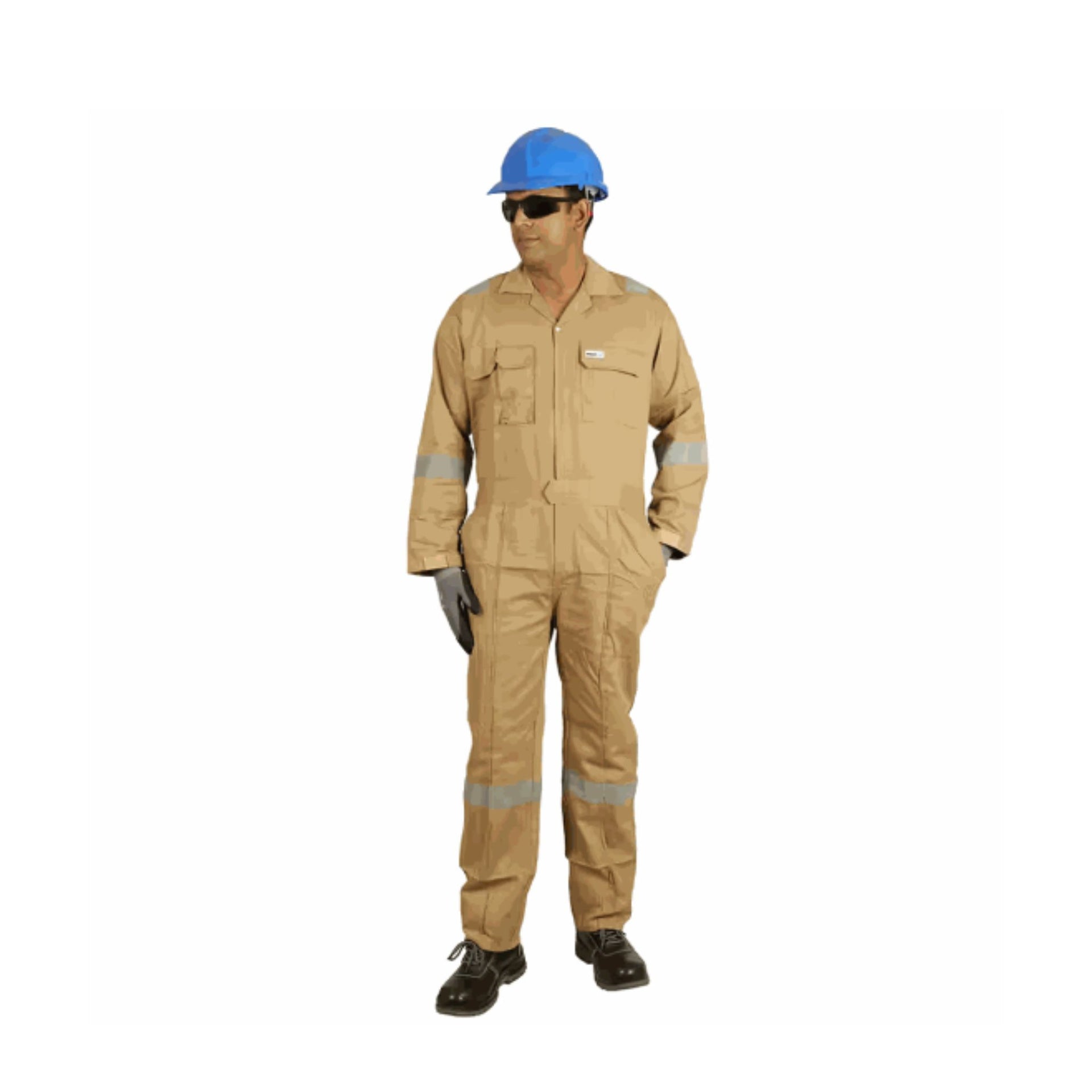 Vaultex ETD 240GSM Cotton Coverall, Beige – Durable Industrial Workwear
