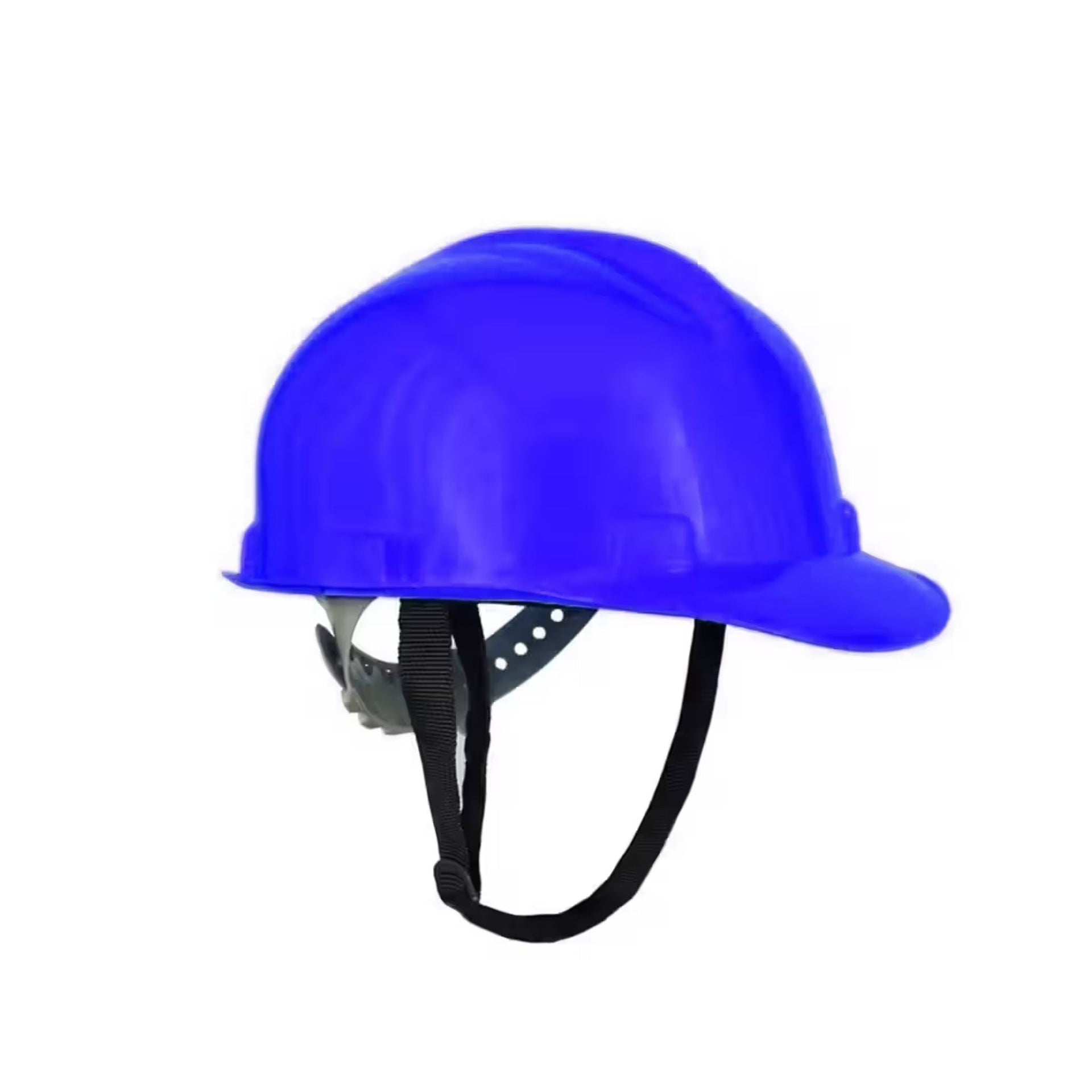 Vaultex LGB Safety Helmet in blue with chin strap and short brim for protection