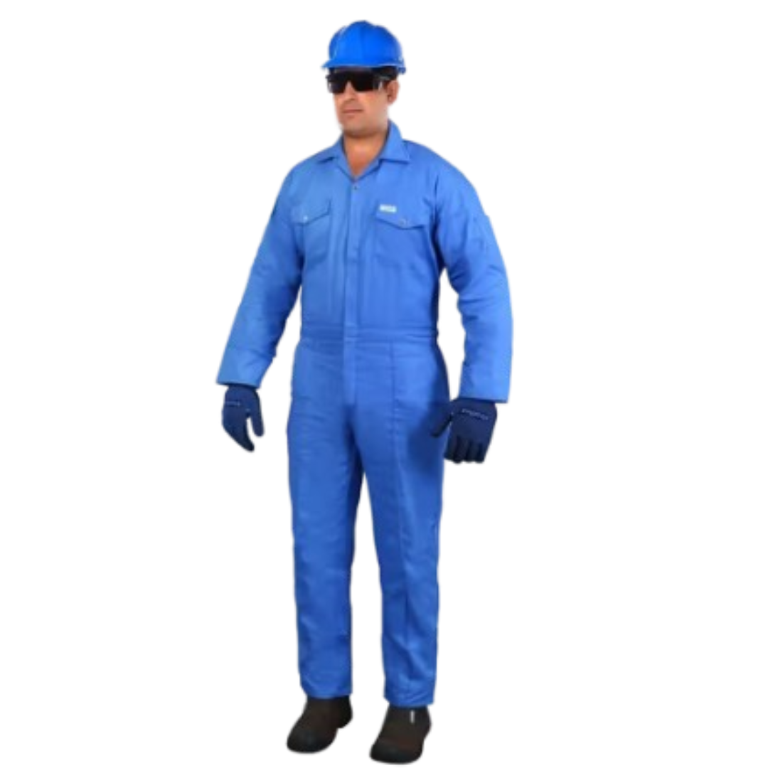 Vaultex NDJ 200GSM Cotton Coverall, Petrol Blue