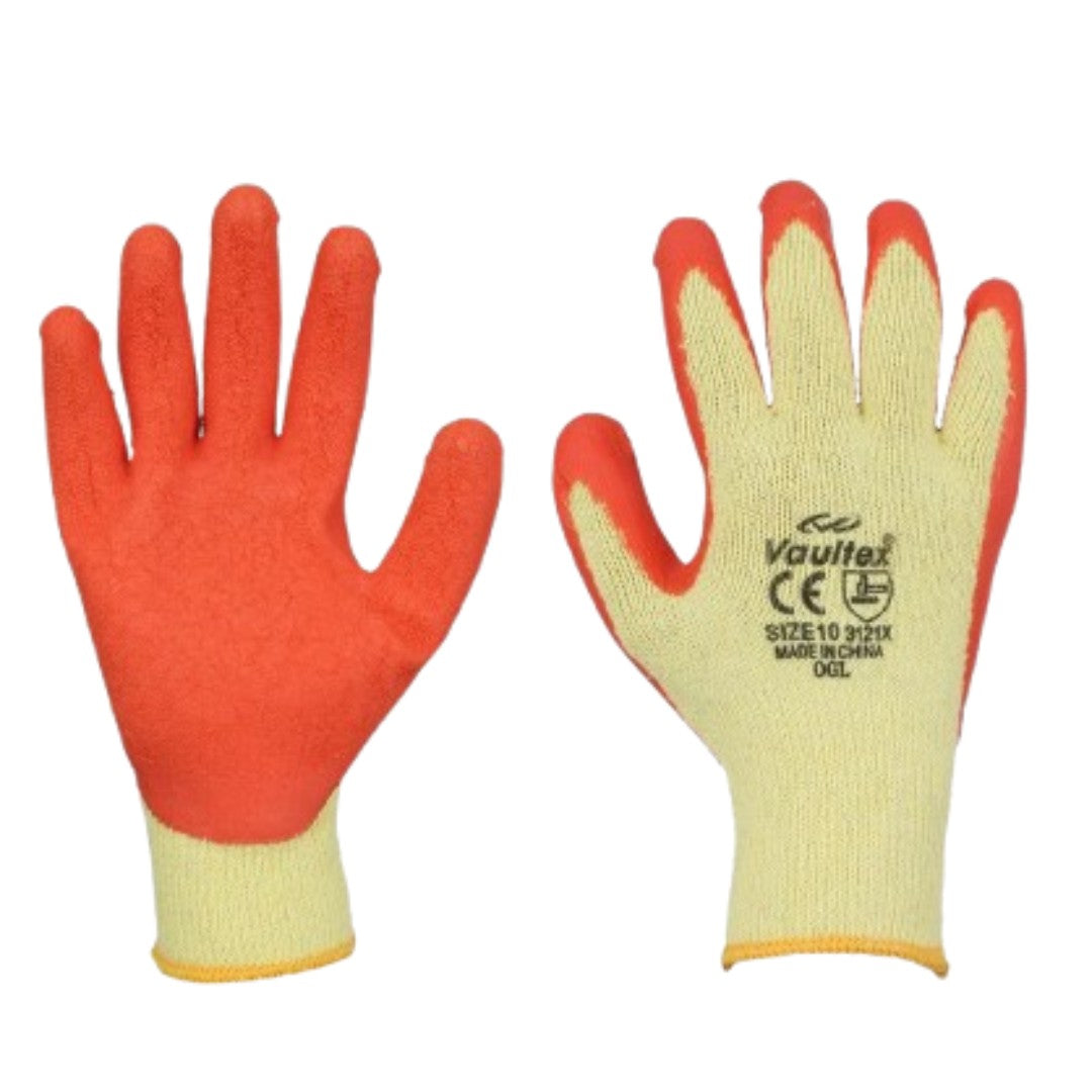 Vaultex OGL Half Latex Coated Gloves Orange