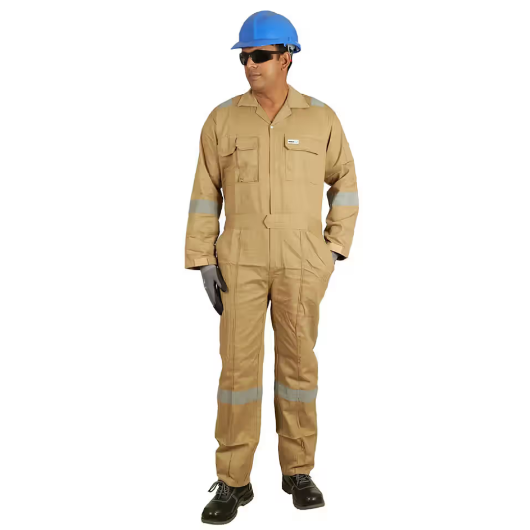 Vaultex ETD 240GSM Cotton Coverall , Beige