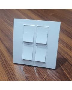 4 Gang  1 Way Switch - White