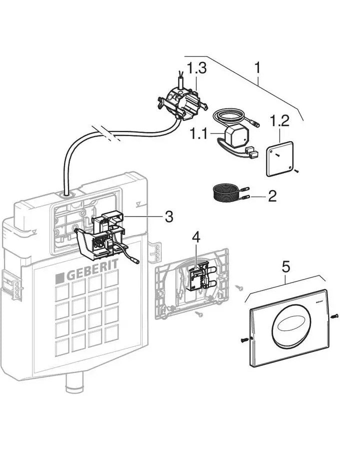 Geberit 241150001 Electronic Lifting Device with Servo Motor for Sigma 12 cm Concealed Cistern