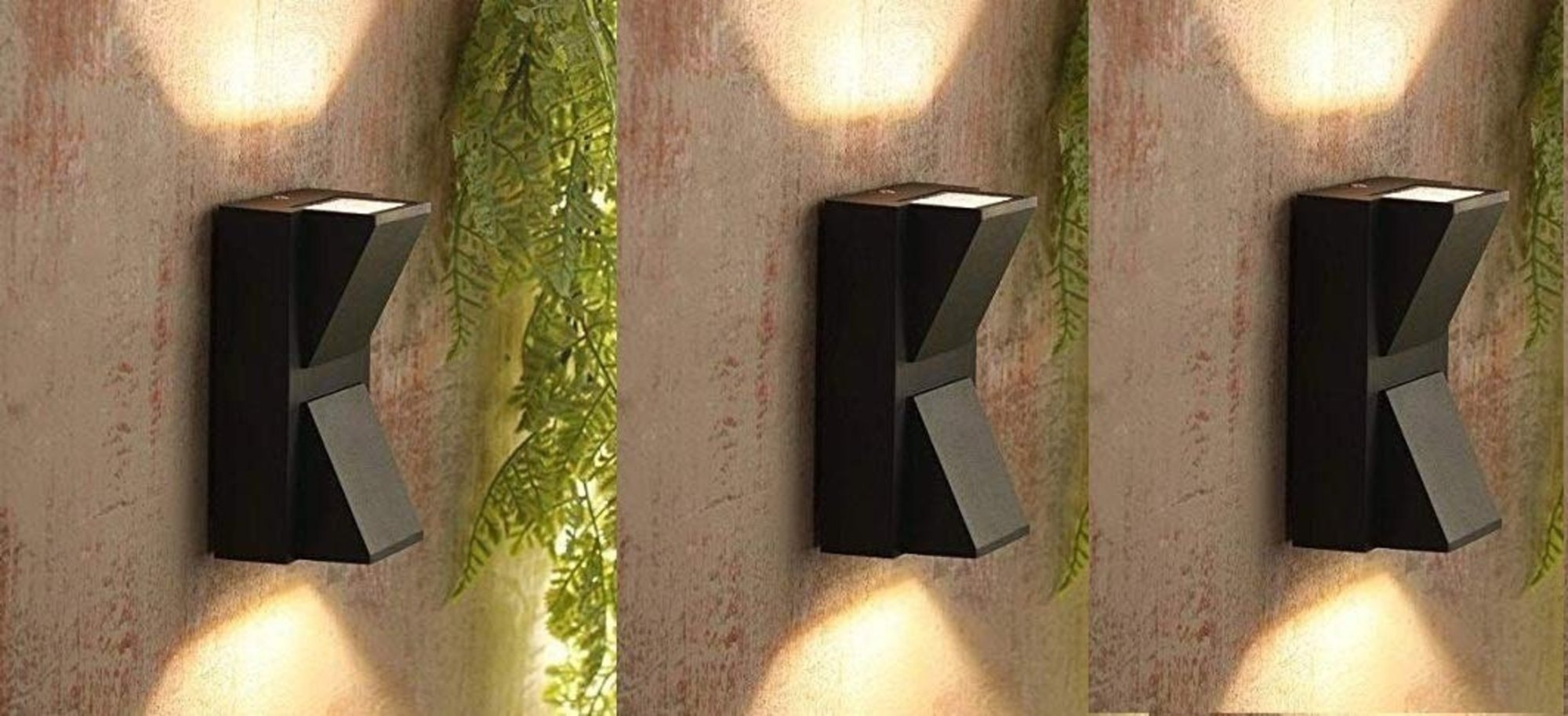 Esnco Outdoor Wall Light Half K Shape