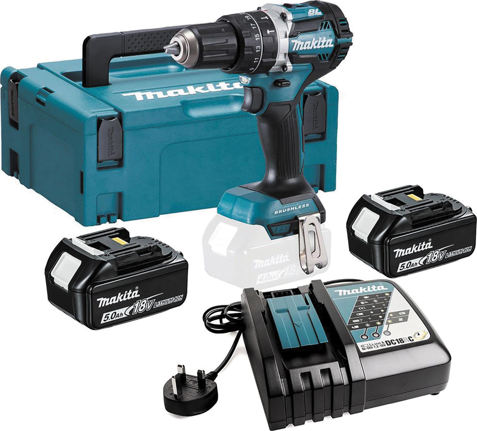 Makita DHP486RFJ 18V Cordless Hammer Driver Drill